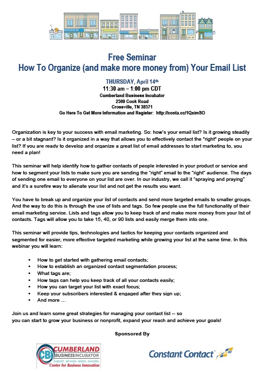 Organize Your List Flyer