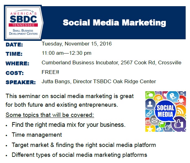 Social Media Marketing Flyer 11-15-16